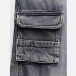 ZARA NWT WOMEN MID-RISE TRF CARGO JEANS Pockets Photo 5