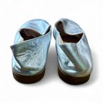 Pull & Bear  Silver Leather Loafers Flats 37/6.5 Photo 5