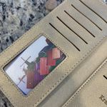 Krazy Kat  gold flower vegan leather 10 card slot trifold wallet Photo 10