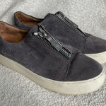 Frye  Lena Zip Low Sneakers Gray Suede Size 6.5‎ Photo 0