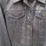 Liz Claiborne Vintage Liz Clairborne Lizwear Petite 100% Leather Purple Jacket Medium Petite Photo 4