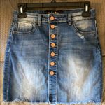 Indigo Rein Button Fly Denim Jean Mini Skirt Size 0/23 Photo 1