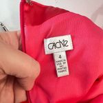 Cache hot pink satin crystal embellished cross back mermaid ballgown size 4 Photo 6