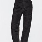 ZARA NWT  Signature Denim Mid Rise Relaxed Fit Jeans Marble Black Size US 4 #1165 Photo 0