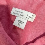 J.Jill  Love 100% Linen Essential Everyday Button-Front Shirt Longsleeve Pink XL Photo 11