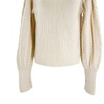 Caroline Constas Chunky Knit Bishop Puffed Sleeve Turtleneck Sweater Large Photo 65