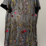 SheIn  Curve Black Dress with Colorful Floral Design Photo 0