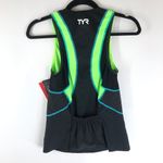 Tyr. Womens Competitor Singlet Moisture Wicking UPF 50+ Pocket Black Orange S Photo 1