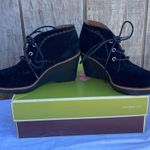 Naturalizer Womens Kaitlyn Oxford Black Ankle Wedge Boots Shoes 5.5 New In Box Photo 3