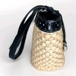 Brighton Raffia Tote Woven Straw Leather Trim Purse Shoulder Bag Tote Bow Heart Photo 3