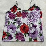 Victoria's Secret  Top Womens S Multicolor‎ Floral Satin Open Lace Back Sexy Photo 0