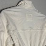 Abercrombie & Fitch NEW A&F Cream Bomber Jacket Denim Full Zip Snap Front Pockets Western Fall Photo 7