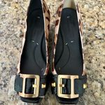 BCBGMAXAZRIA Leopard Print Peep Toe Pony Wedge Photo 1