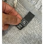 Francesca's Alya Poncho Sweater Hoodie Gray Lace Up front size SM/Med Photo 9