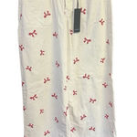 Forever 21  Bow Embroidered Baggy Pants Sz S 27/32 Wide Leg NWT Photo 0