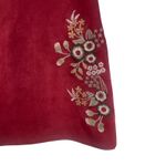 Mi Amici Francesca's Red Faux Suede Embroidered Floral Mini Skirt Women's M Red Size M Photo 1