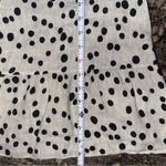 Terzo Millennio Italy Women’s Size L M Tan Brown Spots Linen Tiered Shift Dress Size L Photo 7