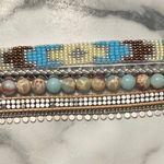 Victoria Emerson  Blue and Brown Beaded Bracelet Photo 0