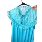 Vintage Rikki New York House Dress Muu Muu Sleep Gown Blue Medium Photo 3