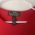 Ralph Lauren LRL Lauren  Size Medium‎ Red Holiday Reindeer Beaded Old Money Shirt Photo 4