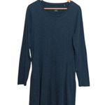 Toad and Co Windmere Long Sleeve Dress Teal Blue Womens X Photo 0