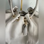 Michael Kors  Optic White Cream Medium East
West Ring Leather Tote Photo 2