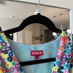 STAUD  Milla Floral-print Crêpe De Chine Minidress In Rainbow Flower Market Photo 1