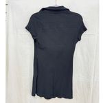 Urban Outfitters  Remi Short Sleeve Deep V-Neck Ribbed Polo Romper Black Womens M Photo 4