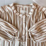 Treasure & Bond  Striped Cotton Vneck Blouse Photo 9