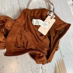 House Of CB Sazan Faux Suede Tan Pants Size XS Photo 11