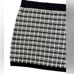 Babaton Aritzia  Salvatore Italian Merino Wool Tweed Knit Skirt Black White Large Photo 3