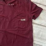 PINK - Victoria's Secret Pink By Victoria’s Secret Sparkle Sequence T- Shirt Maroon Size Medium Photo 6