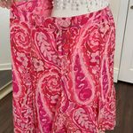 Avenue Fairy Floral Flower Pink 100% Silk Midi Flowy Skirt Plus Size 16 XL Photo 2