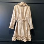 Samuel Dong tafetta Belted Ruffle Formal bubble coat Fancy Coat Jacket dress M Gold Size M Photo 1