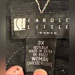 carole little Black & Cream Floral Embroidery Jacket Sz 3X Heavy Silver … Photo 8