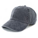 Pigment Dyed Adjustable Baseball Cap Gray Photo 0