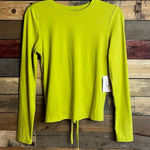 Jessica Simpson  Active Lime‎ Green Open Back Long Sleeve Top Size Small Photo 0