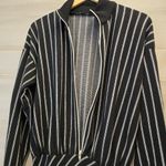 ZARA {S} Asymmetrical Striped Dress Black White Photo 5