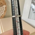 Minimal Thin Silver Pewter Band Ring Engagement Wedding Promise Simple Classic Jewelry Photo 6