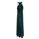 Amsale GB070F Sophia Hunter Green Flat Chiffon Halter Bridesmaid Gown Size 8 Photo 2