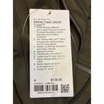 Lululemon  Define Track Jacket Luon Size 4 Olive Brown/Black Full Zip Yoga Run Photo 2