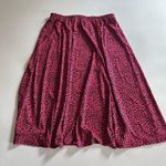 Vintage 80s 90s Midi Skirt Elastic Waist Ditsy Floral Pink Black Boho Casual M Size M Photo 5