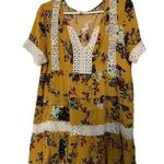 Entro  Mustard Yellow Anthro Blouse Bohemian Boho Size Small EUC #4912 Photo 0