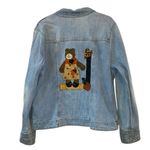 VTG Gap Button Down Jean Jacket with Fall Designs Blue Size XXL Photo 3