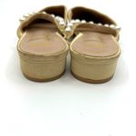 Lulus Hershie Champagne Satin Pearl Mules Women's 7 US Photo 5