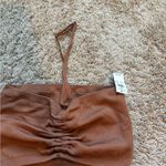 Aerie NWT!! Brown Ruched Halter Top Photo 1