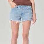 AGOLDE  Frayed Light Blue Jean Shorts PARKER VINTAGE CUT OFF SHORT SWAPMEET Sz25 Photo 0