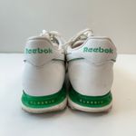 Reebok  Classic Leather Retro Sneakers‎ White Green Trim Casual Shoes Womens 10 Photo 4