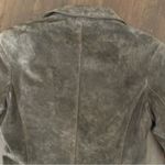 June Leather Suede Blazer Jacket Brown Silk Chiffon Lining M Brown Size M Photo 4