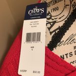 CHAPS NWT  sz L vneck sweater red Photo 7